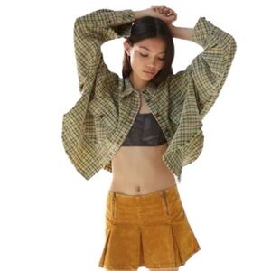 BDG Cropped Button-Down Shirt